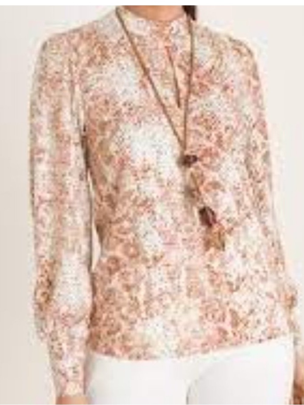 Chico's Snakeskin Keyhole Blouse